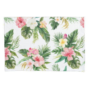 Housse D'oreillers Aquarelle Tropical Floral Patal Coussin Coque