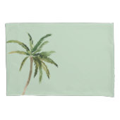 Housse D'oreillers Aquarelle tropicale Palmiers vert clair (devant-gauche)