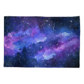 Housse D'oreillers Aquarelle Universe de l'espace galaxique violet (Dos)
