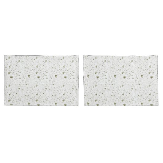 Housse D'oreillers Aquarelle verte - Literie inspirée de la nature (Dos-Set)