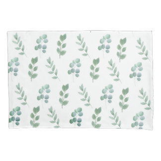 Housse D'oreillers Aquarelle verte Motif feuille - Elégant Botanique