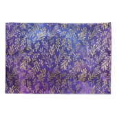 Housse D'oreillers Aquarelle violet Motif avec Feuille or (Dos)