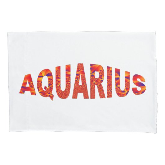 Housse D'oreillers Aquarius - Firey Orange bleu jaune (devant)