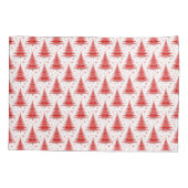 Housse D'oreillers Arbre de Noël Motif rouge Coussin Coque (Dos-gauche)