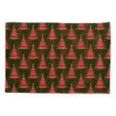 Housse D'oreillers Arbre de Noël Rouge Vert Motif Design (Dos-gauche)