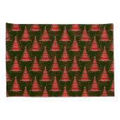 Housse D'oreillers Arbre de Noël Rouge Vert Motif Design (Dos-Droit)
