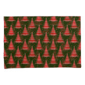 Housse D'oreillers Arbre de Noël Rouge Vert Motif Design (devant-Droit)