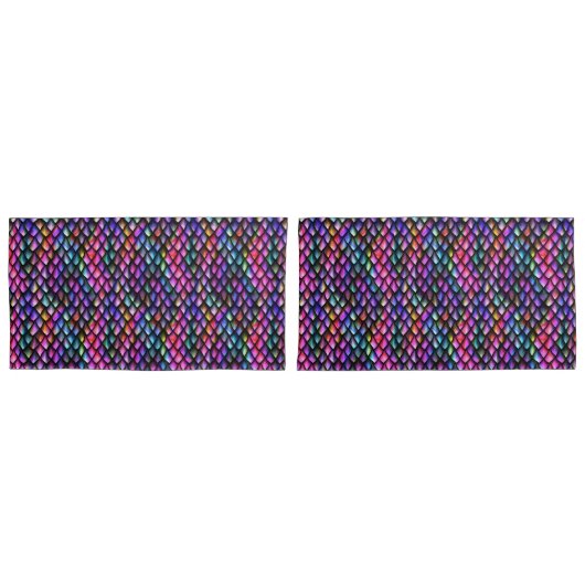 Housse D'oreillers Arc en ciel Dragon Scales Pilotes (devant-Set)