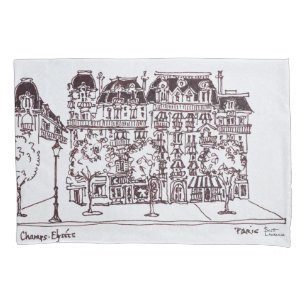 Housse D'oreillers Architecture Haussmannienne Champs Élysées, Pari