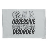 Housse D'oreillers Argent/Noir de basket-ball (devant)