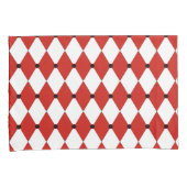 Housse D'oreillers Arlequin blanc et rouge point noir (devant-Droit)