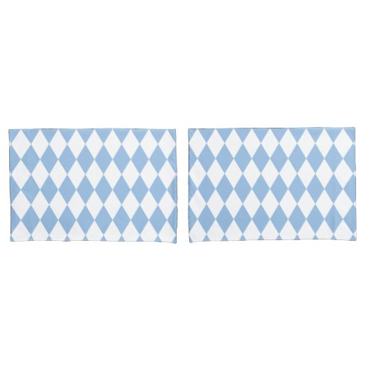 Housse D'oreillers Arlequin Bleu Bébé (devant-Set)