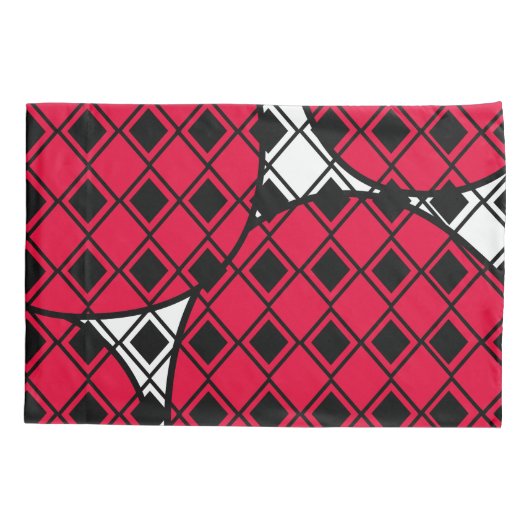 Housse D'oreillers Arlequin en Blob Rose (Dos)