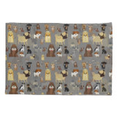 Housse D'oreillers arrière - plan gris motif (Dos)