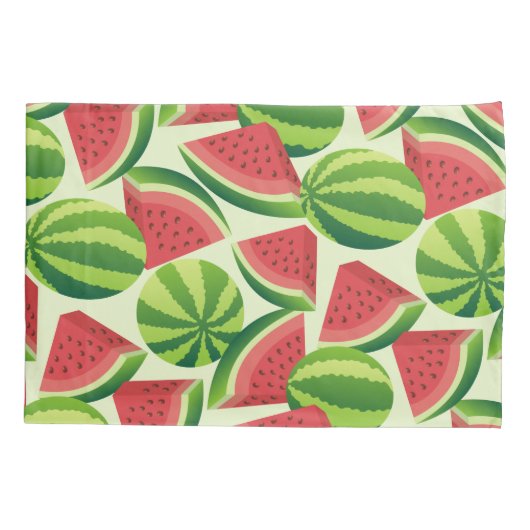 Housse D'oreillers Arrière - plan sans couture de pastèque (Dos)