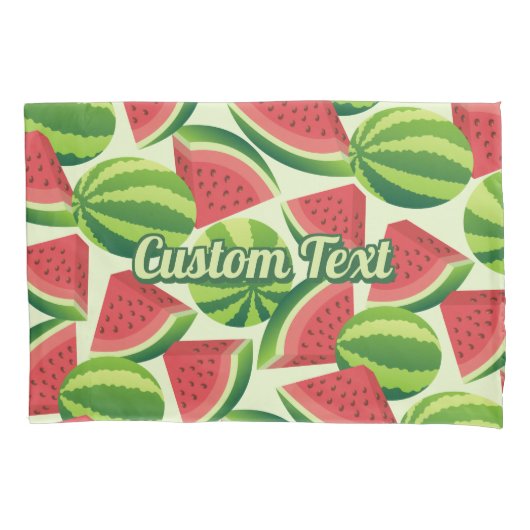 Housse D'oreillers Arrière - plan sans couture de pastèque (devant)