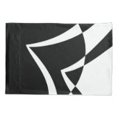 Housse D'oreillers Art Abstrait Noir Et Blanc (Dos)