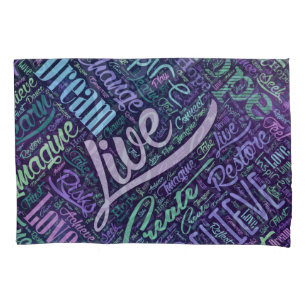 Housse D'oreillers Art de motivation inspiré de nuage de mot