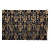 Housse D'oreillers Art Déco Black Gold : Retro. (Dos)