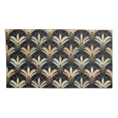 Housse D'oreillers Art déco bleu et or (Dos-Droit)