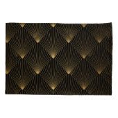 Housse D'oreillers Art Déco : L'élégance de l'or noir. (Dos)