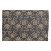 Housse D'oreillers Art Deco pattern with gold floral motifs  (Dos-gauche)