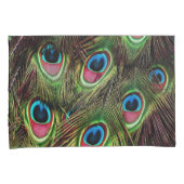 Housse D'oreillers art déco vert turquoise turquoise plumes paon (devant-Droit)