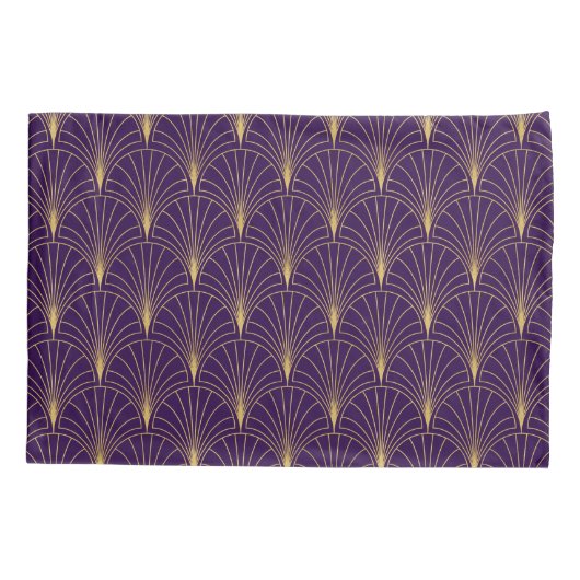 Housse D'oreillers Art déco violet or Art déco (Dos)