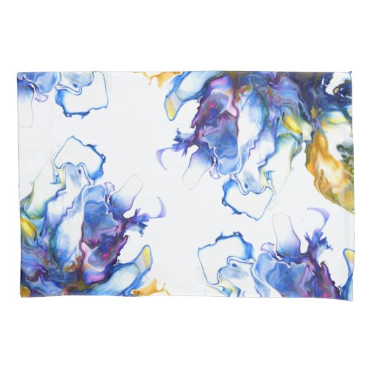 Housse D'oreillers Art fluide de l'Agate de Marbre Bleu (devant)