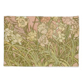 Housse D'oreillers Art Nouveau Alfonse Mucha fleurs d'oeillets floral (Dos)