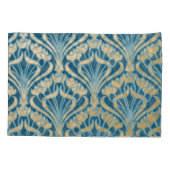Housse D'oreillers Art nouveau, or, turquoise, motif, damas, Victorie (Dos)