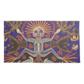 Housse D'oreillers Art tribal ethnique Boho de déesse aztèque maya (Dos)