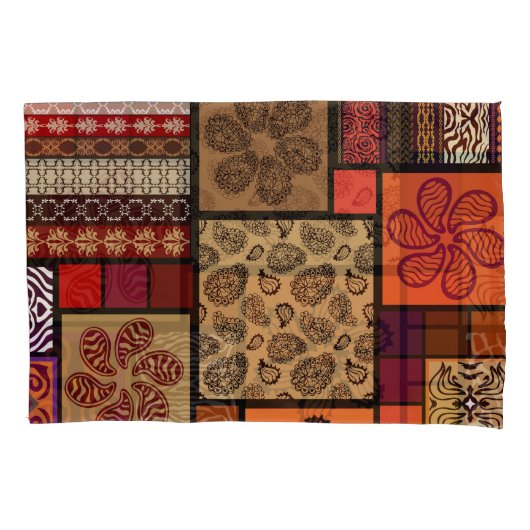 Housse D'oreillers Arts indiens, jeu créatif sans couture. (devant)