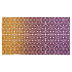 Housse D'oreillers Asanoha japonais traditionnel Imprimer Bourgogne e