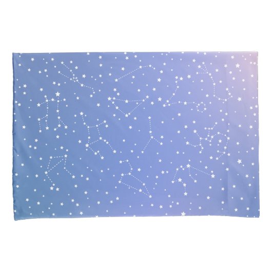 Housse D'oreillers Astrologie des étoiles de l'espace rose (devant-Droit)