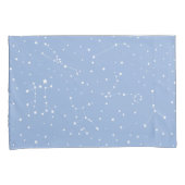 Housse D'oreillers Astrologie Pastel Bleu Étoiles Blanches Constellat (devant-Droit)
