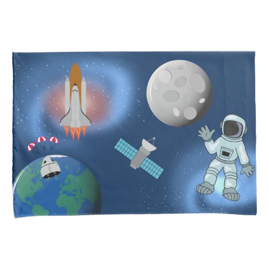 Housse D'oreillers Astronaut dans l'espace Galaxie Thème (devant-Droit)