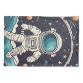 Housse D'oreillers Astronaute et Planètes Espace (Dos)