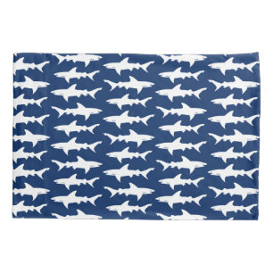 Housse D'oreillers Attaque de requin ! École des requins en mer bleu