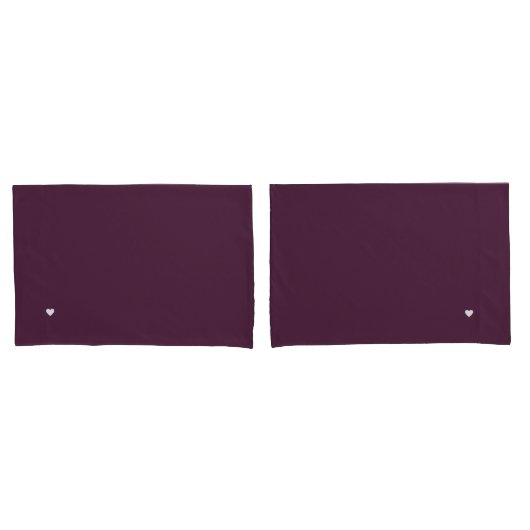 Housse D'oreillers Aubergine Deep Purple d'aubergine (devant-Set)