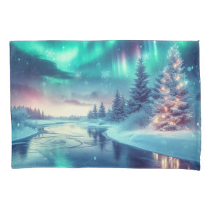 Housse D'oreillers aurora borealis/hivernage/coquillage de Noël