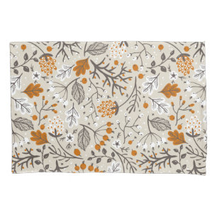 Housse D'oreillers Automne Berries Feuilles et Branches Motif