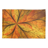 Housse D'oreillers Autumn Plant, Modern Abstract Fractal Art Leaf (Dos)