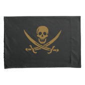 Housse D'oreillers Aztec Gold Crâne et cutlass Pirate Calico Jack (devant-Droit)