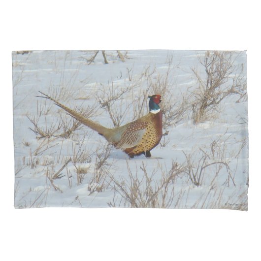 Housse D'oreillers B22 Faisant à cou cerf en neige (devant)