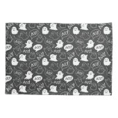 Housse D'oreillers B&W Cute Doodle Halloween Motif (Dos)