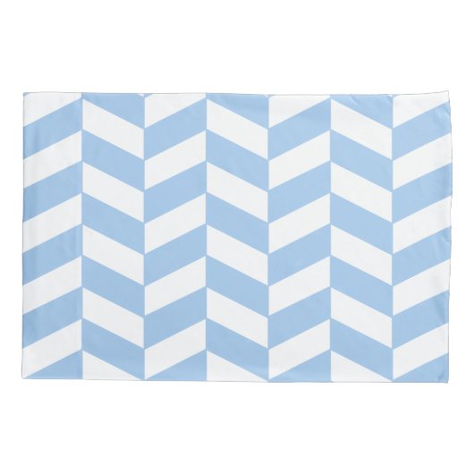 Housse D'oreillers Baby Blue Herringbone (Dos-gauche)