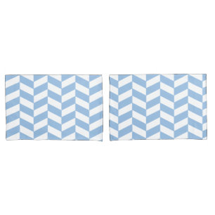 Housse D'oreillers Baby Blue Herringbone