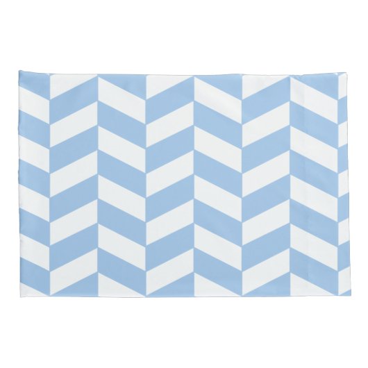 Housse D'oreillers Baby Blue Herringbone (Dos-Droit)