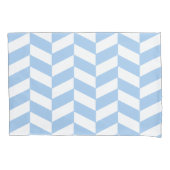 Housse D'oreillers Baby Blue Herringbone (devant-gauche)